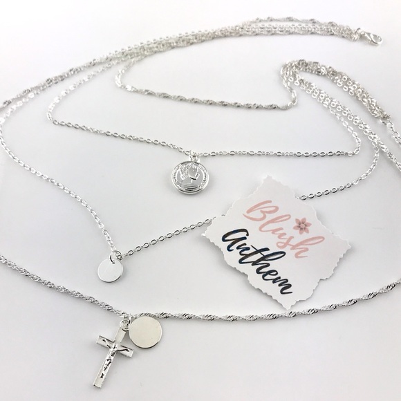 3 for $25⚡️multilayer cross coin sequin necklace - Picture 6 of 7